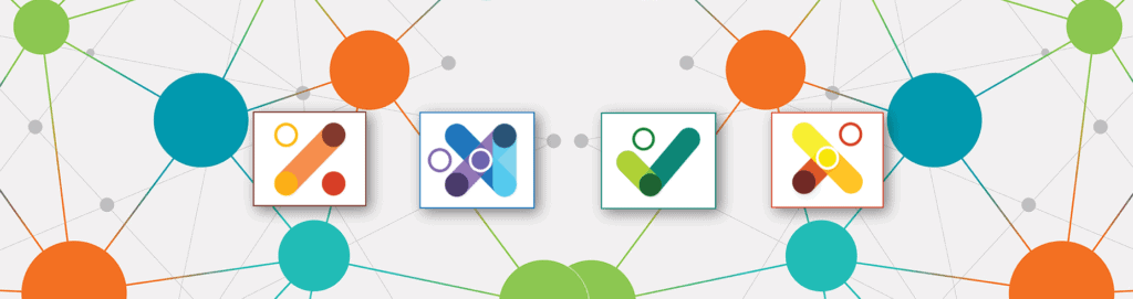 Ein bunter Hintergrund mit mehreren bunten Kreisen.