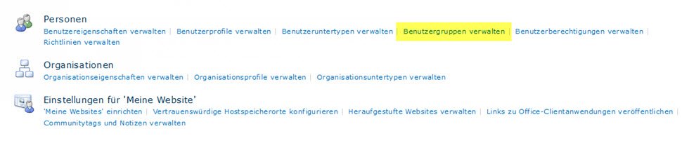 Benutzerprofile einrichten