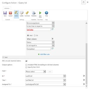 Nachschlagen in Aufgabenliste Nachschlagen in Aufgabenliste