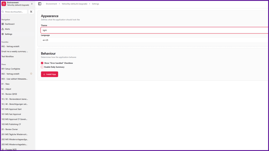 pam settings light frame